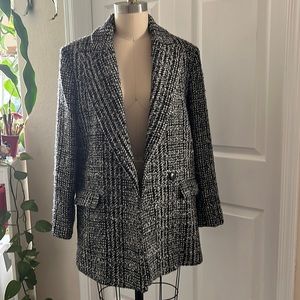 Mango tweed boyfriend blazer